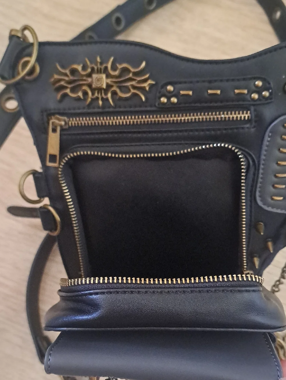 STEEL MOSTER Gothic Steampunk Handbag For Men and Women Hiking Fanny Pack.